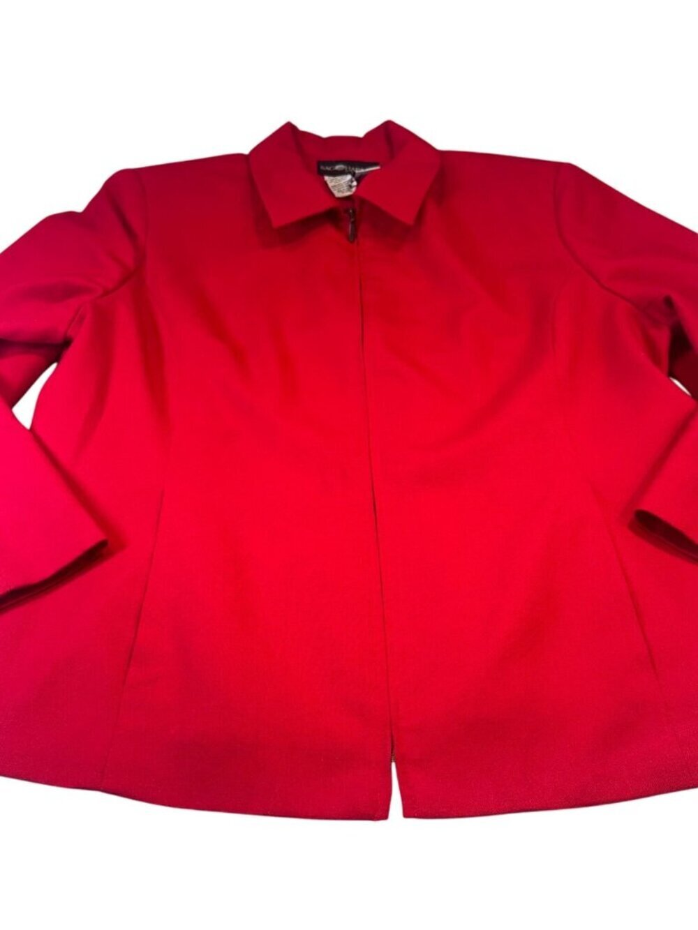 Sag Harbor Blazer Womens Wool Petite Suit Jacket Zipper Vintage Long Sleeve